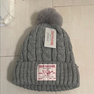 True Religion 2 piece beanie set